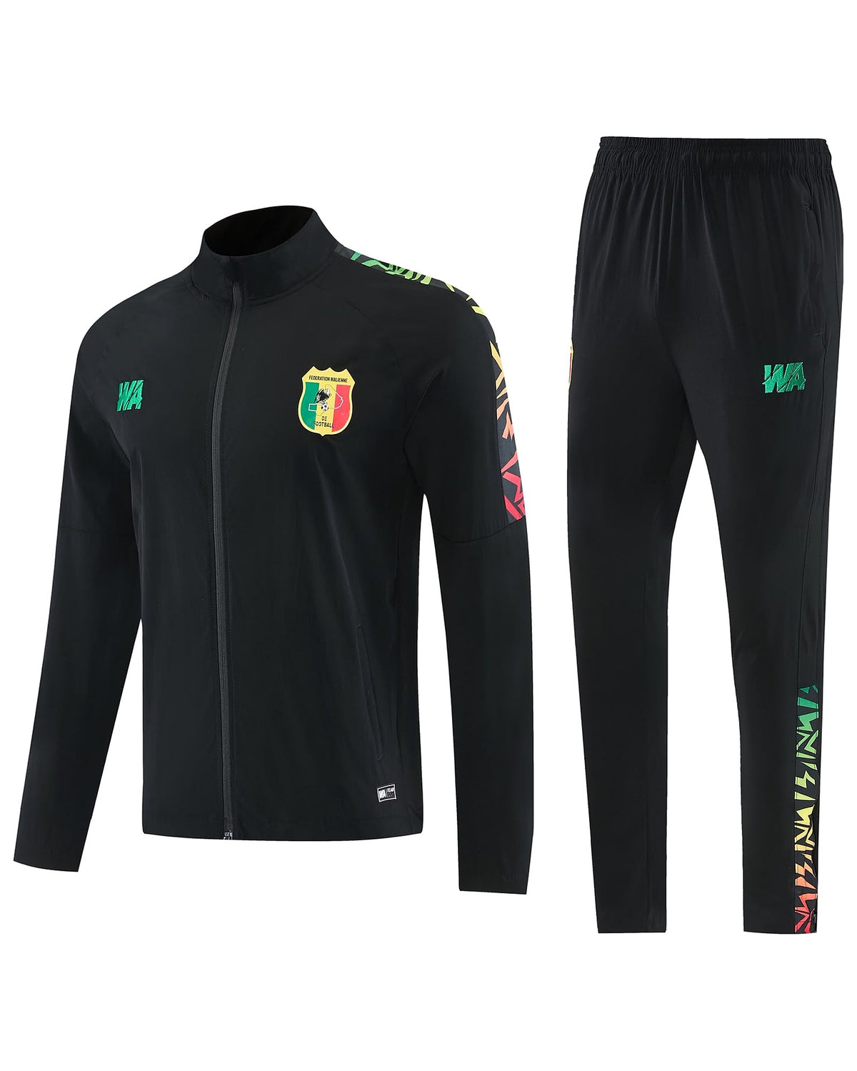Survêtement Mali Home WAmesh noir – veste et pantalon de face
