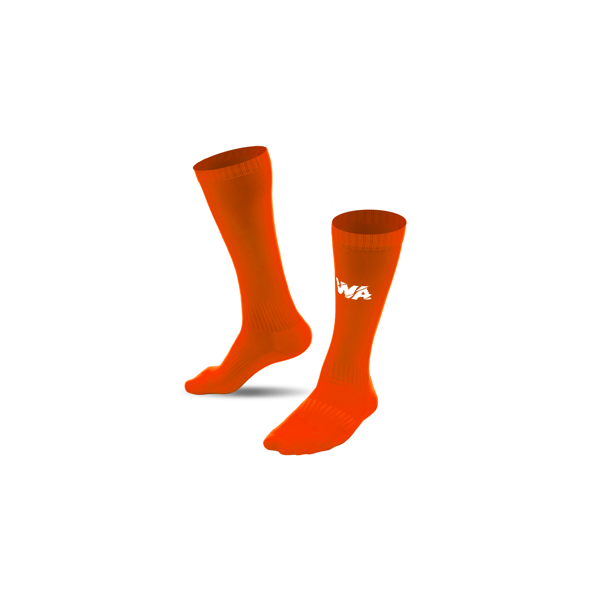 Chausette orange/blanc